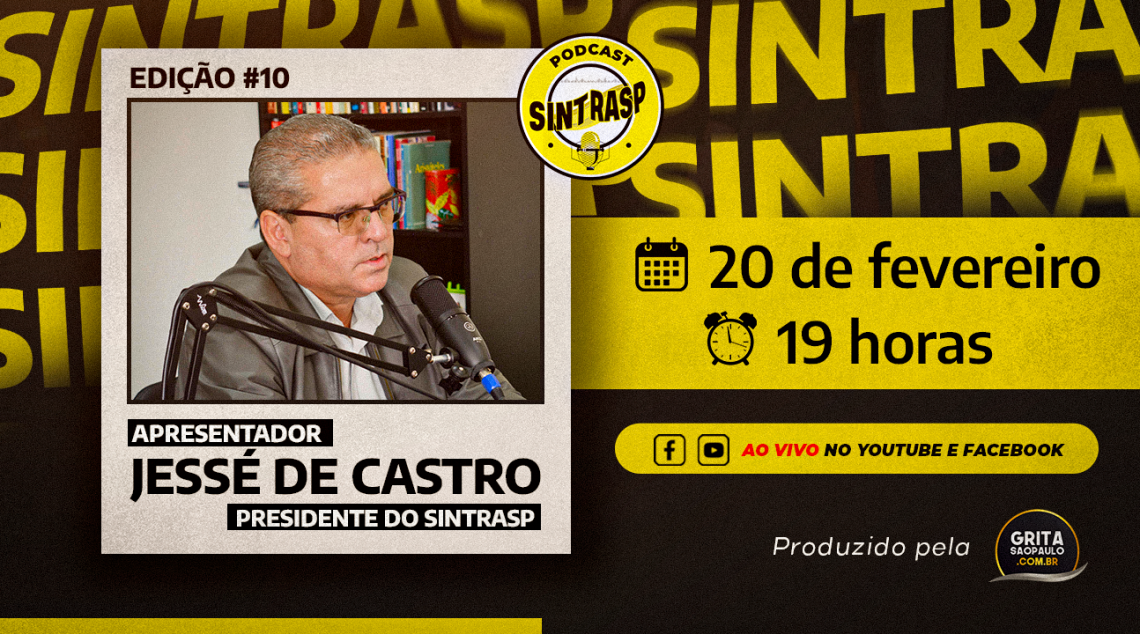 Podcast do Sintrasp retorna em poucos dias. Se prepare para novos e interessantes bate-papos!