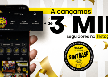 Perfil do Sintrasp no Instagram ultrapassa 3 mil seguidores | Gratidão aos Servidores pelo engajamento!