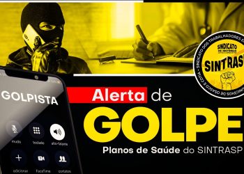 Criminosos passam informações falsas sobre os Planos de Saúde do Sintrasp. Em caso de dúvidas, nos procure e não caia em golpes!