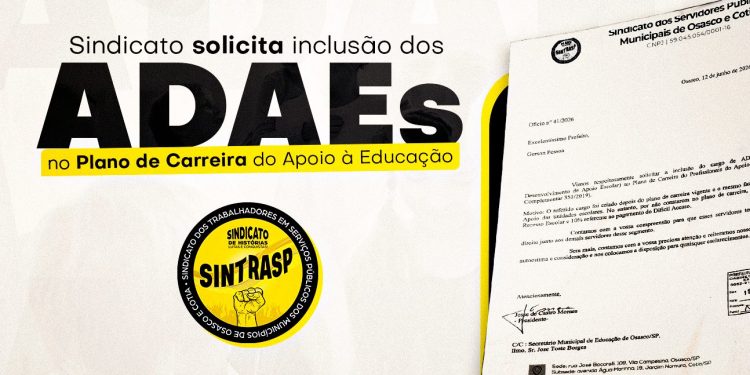 Sintrasp solicita inclusão dos ADAEs no Plano de Carreira do Apoio à Educação