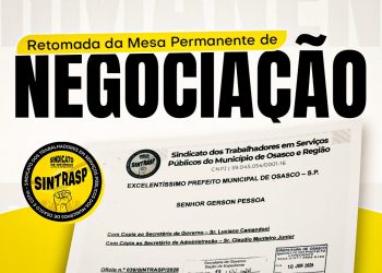 Sintrasp solicita ao prefeito Gerson Pessoa a retomada imediata da Mesa Permanente de Negociação