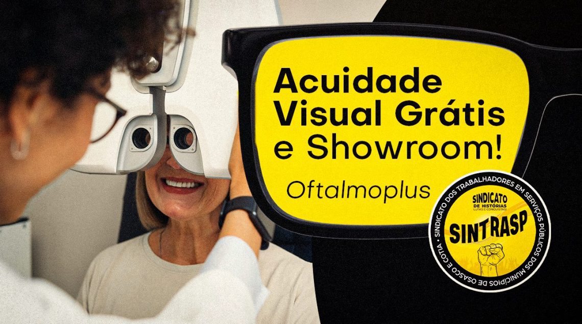 OftalmoPlus oferece exame de Acuidade Visual grátis e Showroom na próxima quinta, 11 de setembro, na subsede Cotia