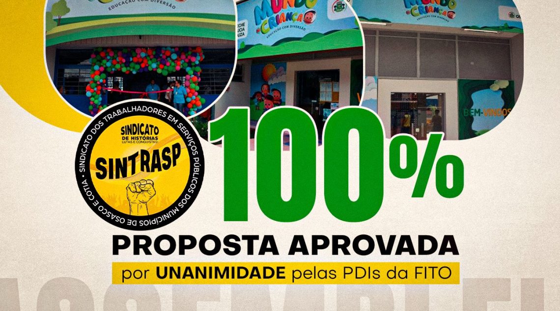 União é força! PDIs da FITO da Mundo da Criança aprovam por unanimidade a transição para a Rede Municipal de Ensino
