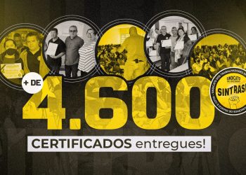 Capacitações do Sintrasp são um sucesso. Mais de 4.600 certificados já foram entregues