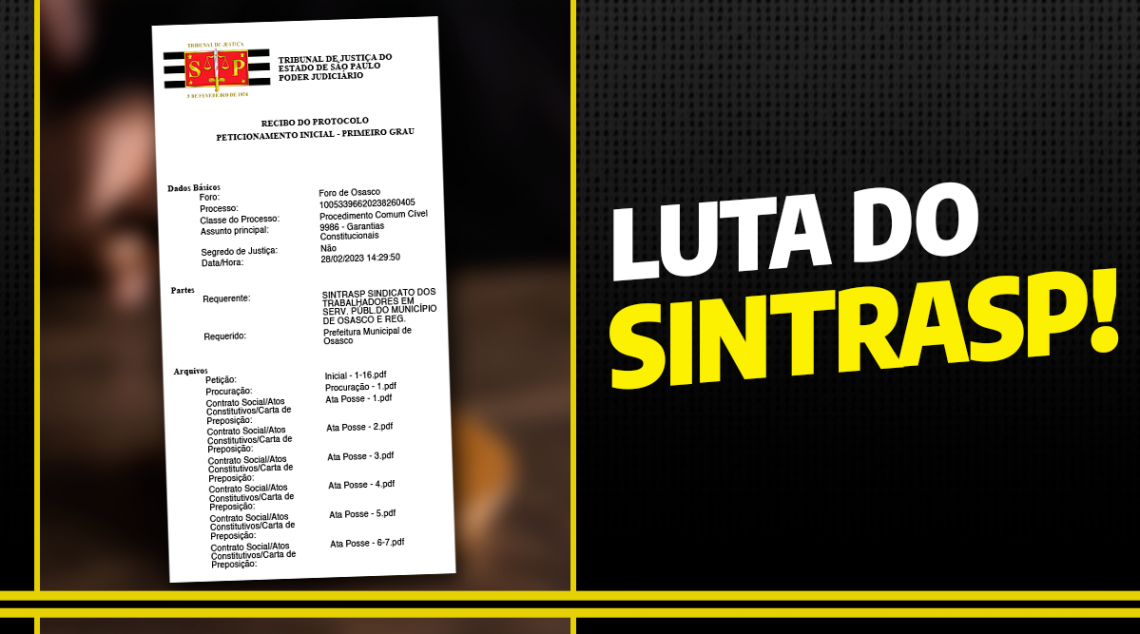 Sintrasp ingressa com ação na Justiça para tentar manter o auxílio-alimentação dos aposentados e pensionistas