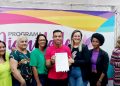 Sheila Thimóteo, diretora da secretaria da Mulher do Sintrasp, participa de lançamento do Programa Dignidade Menstrual