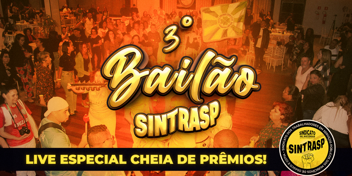 Live Especial será dia 30 de outubro (segunda), às 16 horas! Sorteios serão exclusivos aos associados que estiveram no 3º Bailão