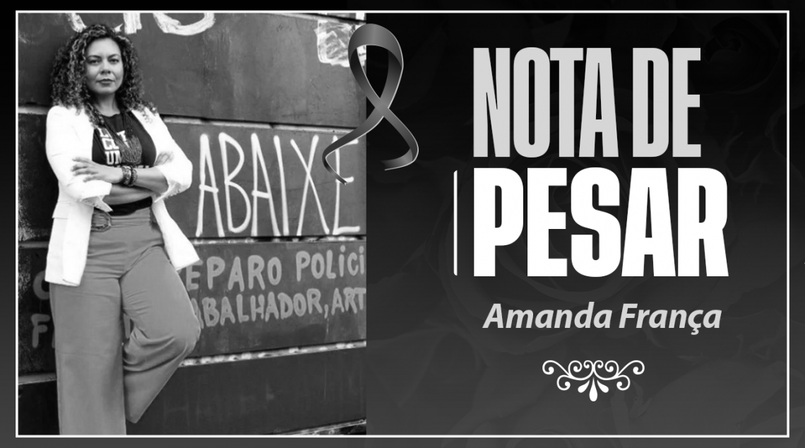 Sintrasp lamenta profundamente o falecimento da secretária Amanda França. Uma terrível perda para todos!