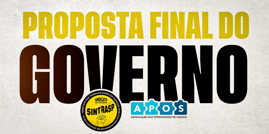 Governo apresenta proposta FINAL de 4,62% e diz obedecer a Lei Eleitoral