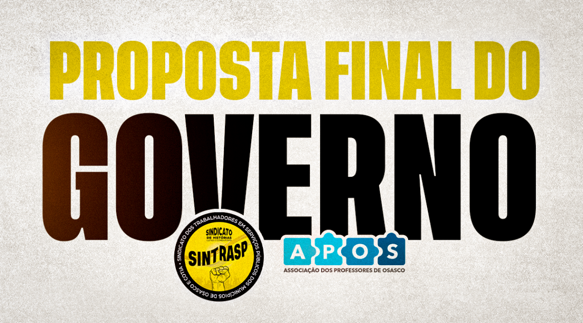 Governo apresenta proposta FINAL de 4,62% e diz obedecer a Lei Eleitoral