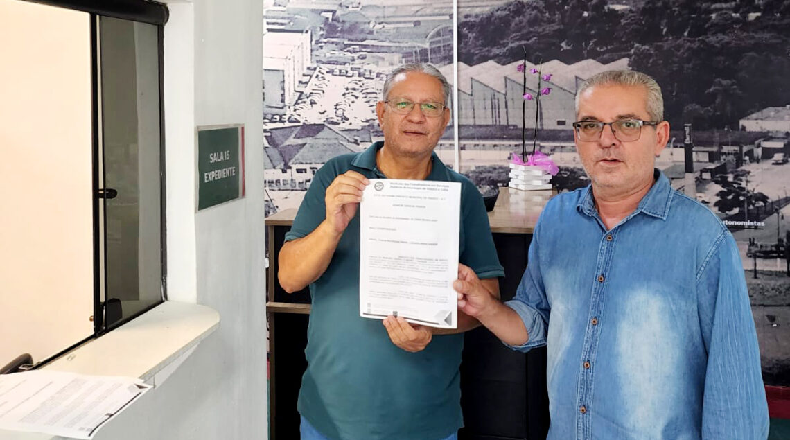 Diretores do Sintrasp protocolam Pauta de reivindicações aprovada pela categoria. Aguardamos retorno da Administração