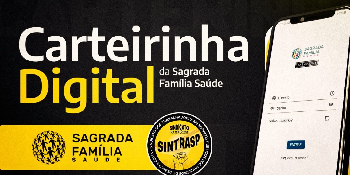 Sagrada Família | Servidores devem baixar o aplicativo para acessar a carteirinha visual. Sigam o passo a passo!