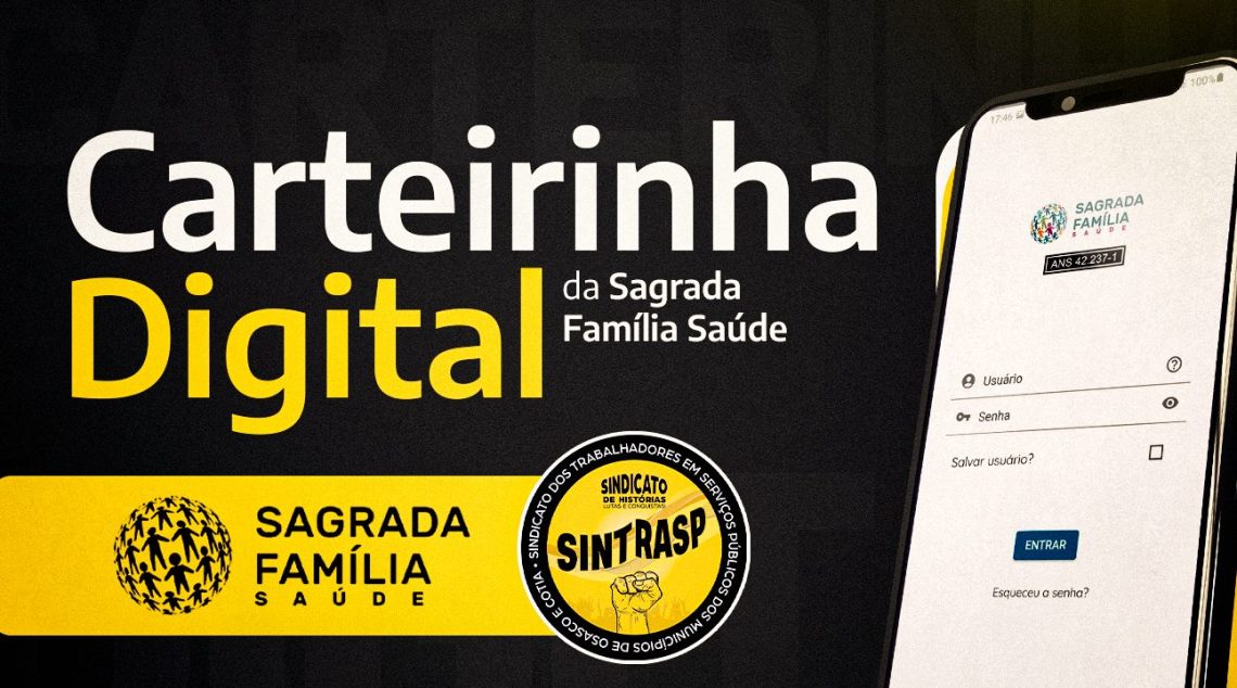 Sagrada Família | Servidores devem baixar o aplicativo para acessar a carteirinha visual. Sigam o passo a passo!