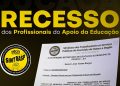 Sintrasp solicita publicação de portaria com a escala de recesso para os profissionais do Apoio da Educação