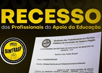 Sintrasp solicita publicação de portaria com a escala de recesso para os profissionais do Apoio da Educação